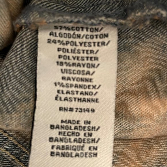 Tie Dye Jacket in Dark Blue and Golden Rust, NEW, size medium - Picture 6 of 8